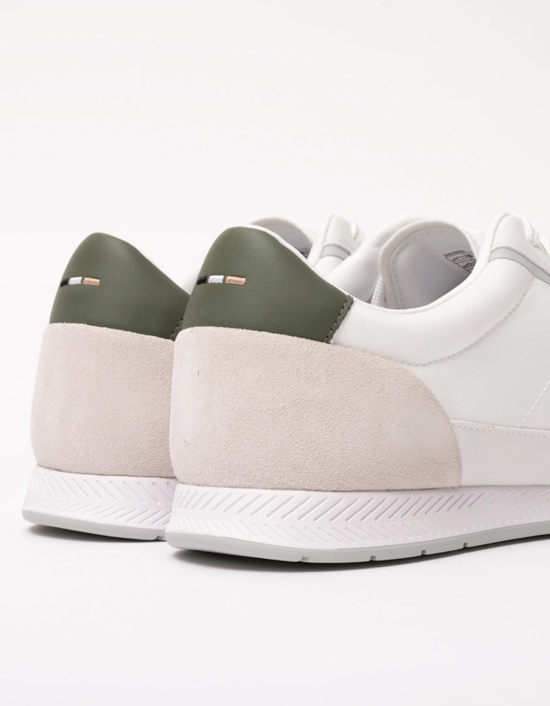 BOSS Orange Nitan Mens Low-top trainers with suede and faux leather - Open White 143