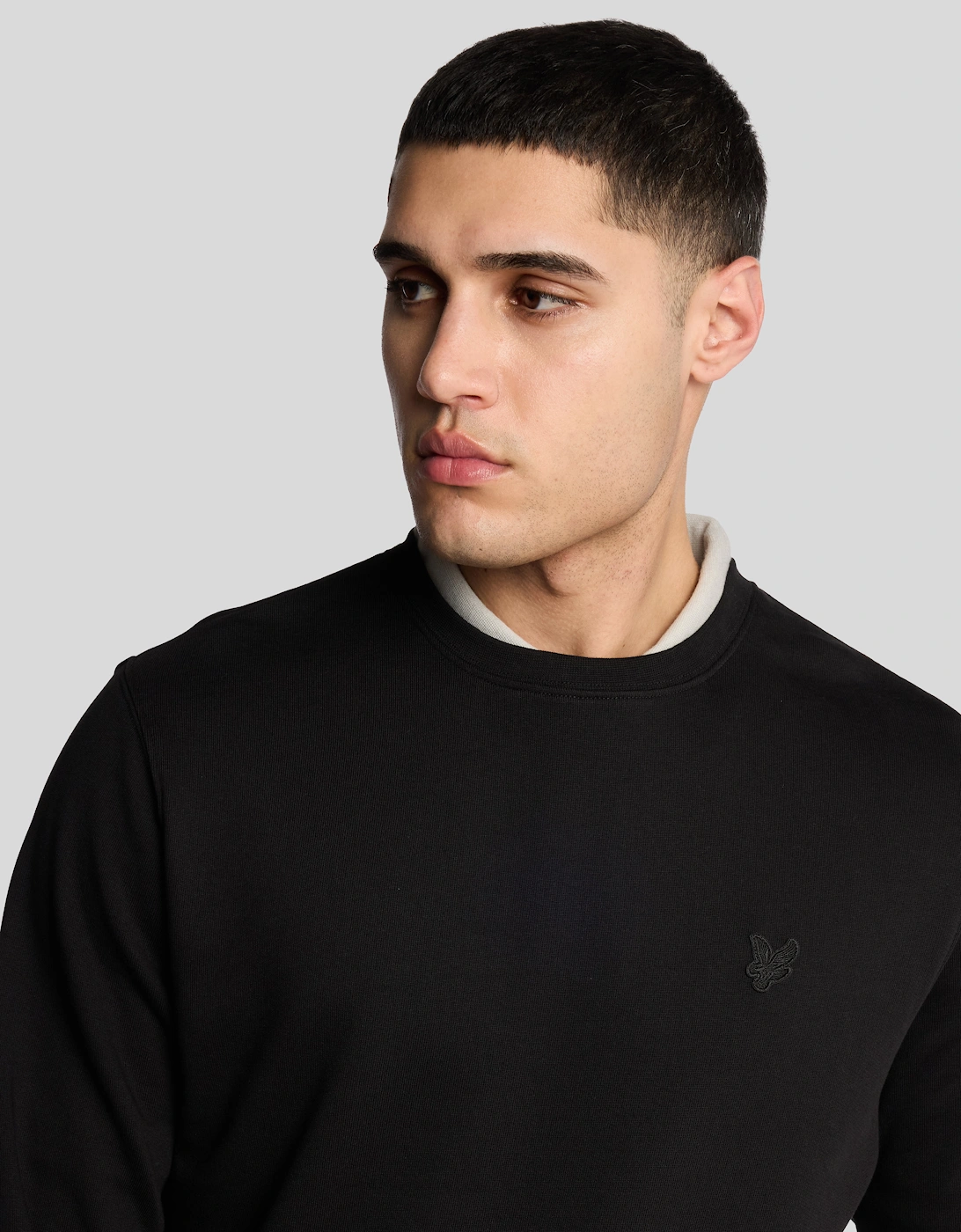 Lyle & Scott Superfine Crew Neck Sweatshirt - Z865 Jet Black