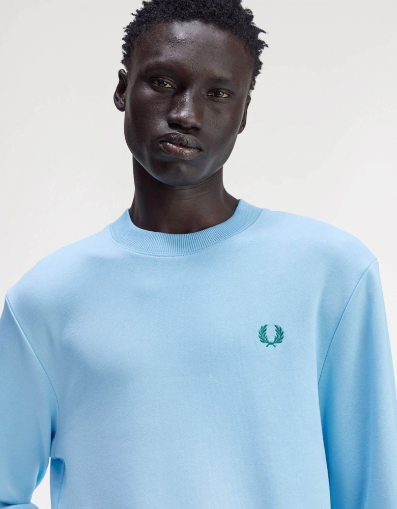 Mens Crew Neck Sweatshirt - Track Blue/Burnt Red/ Sport Green Z55