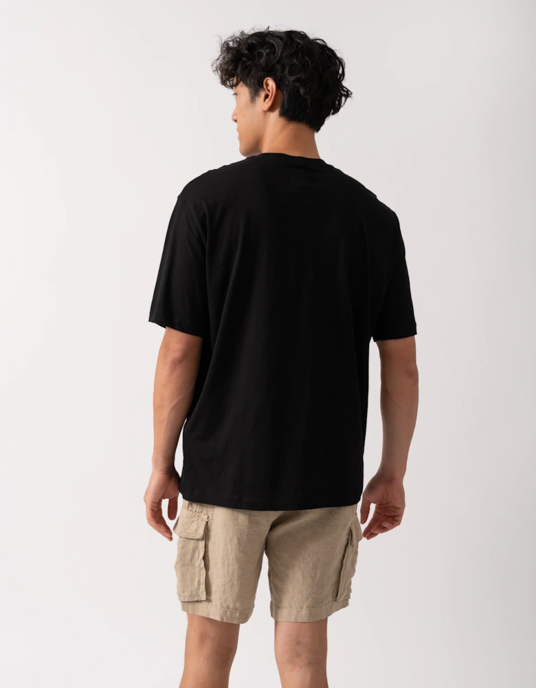 Mens Embroidered A|X Centre Logo T-Shirt - Black UC001