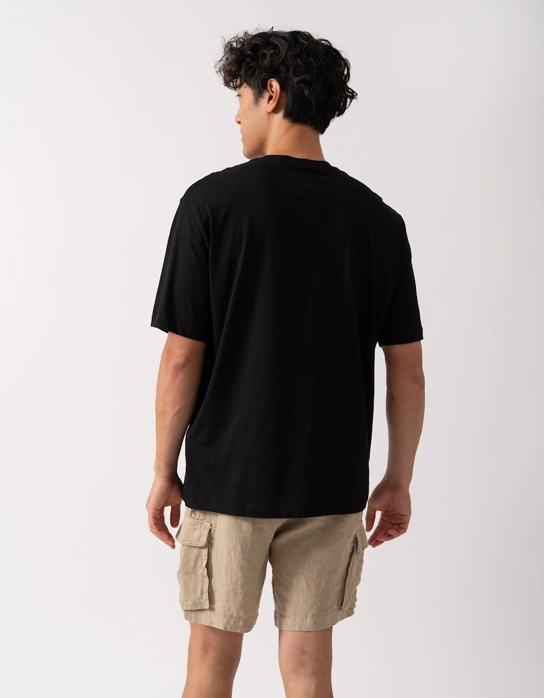 Mens Embroidered A|X Centre Logo T-Shirt - Black UC001