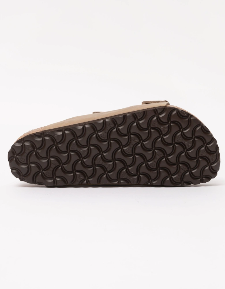 Oiled Leather Unisex Sandals - Tobacco Brown