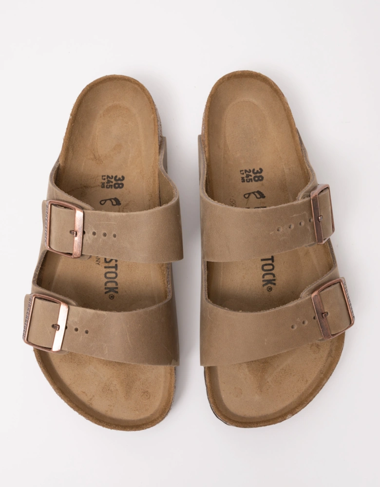 Oiled Leather Unisex Sandals - Tobacco Brown