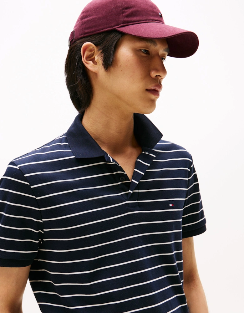 Liquid Cotton Regular Fit Mens Polo - Desert Sky/Ivory Petal