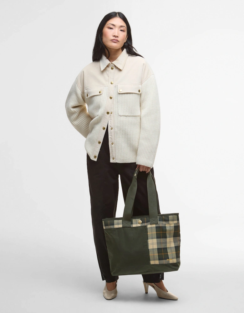 Mya Womens Patchwork Tote Bag - Sage/Ancient