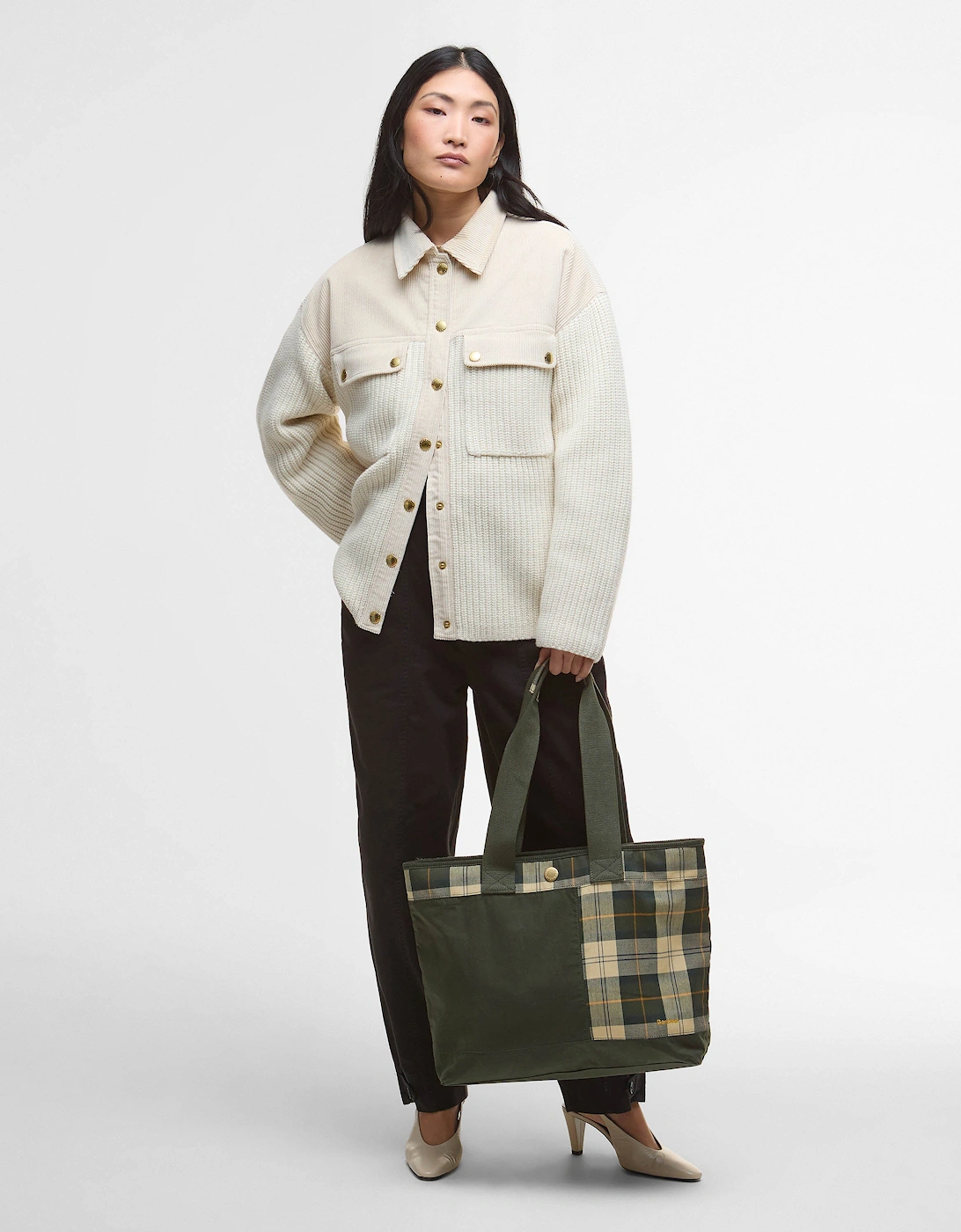 Mya Womens Patchwork Tote Bag - Sage/Ancient