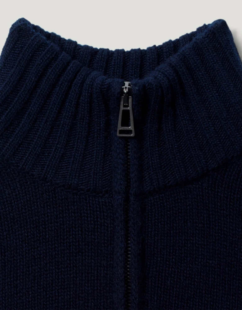 Watch Mens Quarter Zip Jumper - Dark Ink