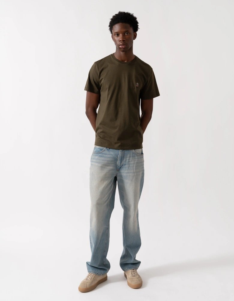 Patch Tee Mens T-Shirt - Deep Moss 117