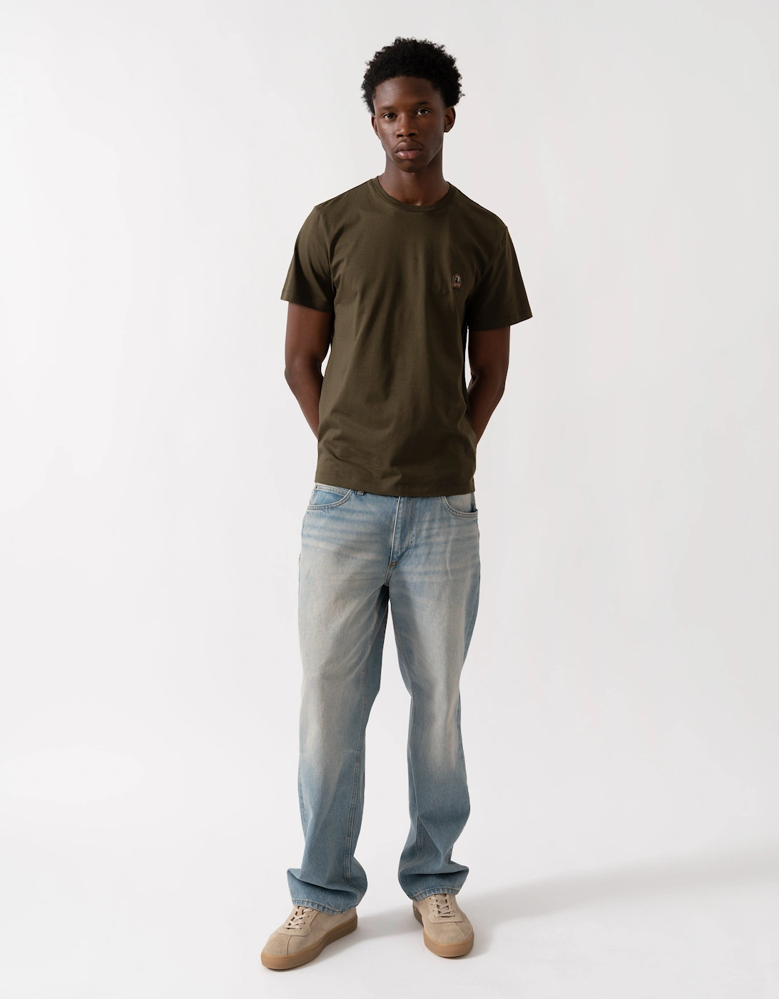 Patch Tee Mens T-Shirt - Deep Moss 117