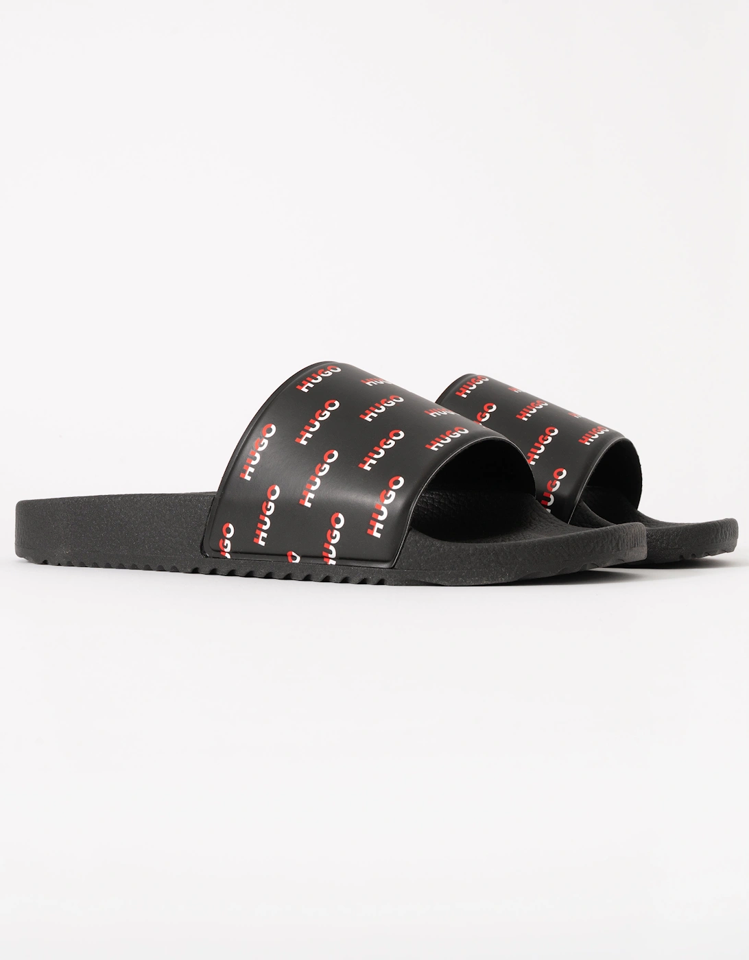 HUGO Timein_slid_lgal Mens Slides 50548659 - Black 001