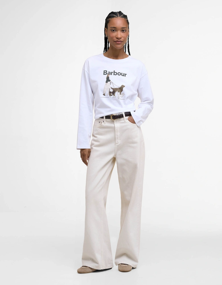Woodhouse Womens Long Sleeve T-Shirt - White