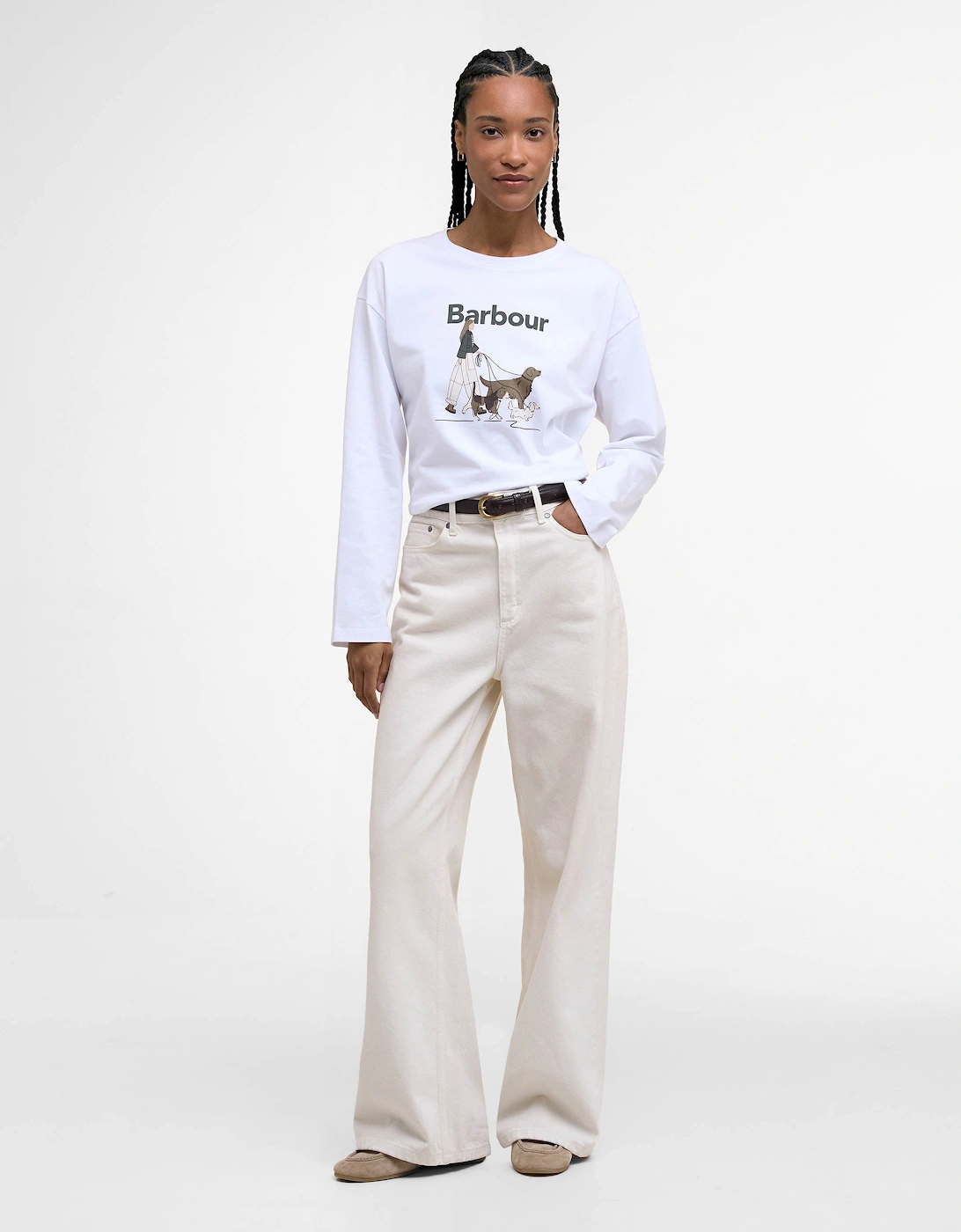 Woodhouse Womens Long Sleeve T-Shirt - White