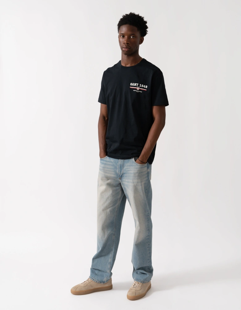 Mens Graphic Short Sleeve T-Shirt - 5 Black