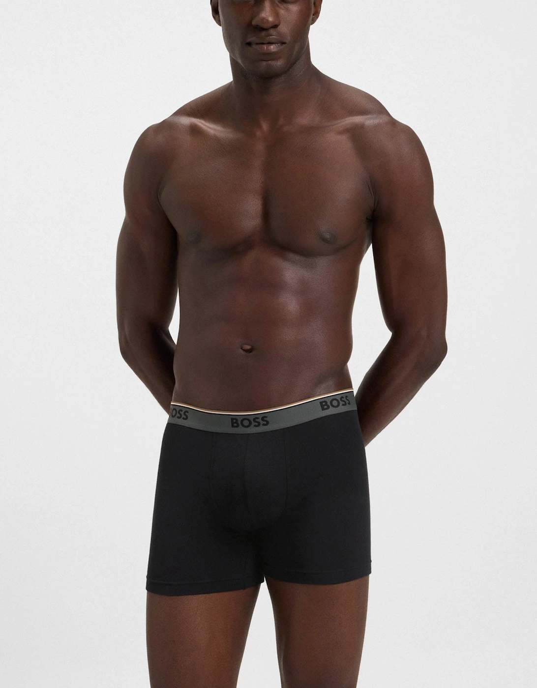 BOSS Orange Power 3-Pack Mens Boxer Briefs - Open Miscellaneous 968