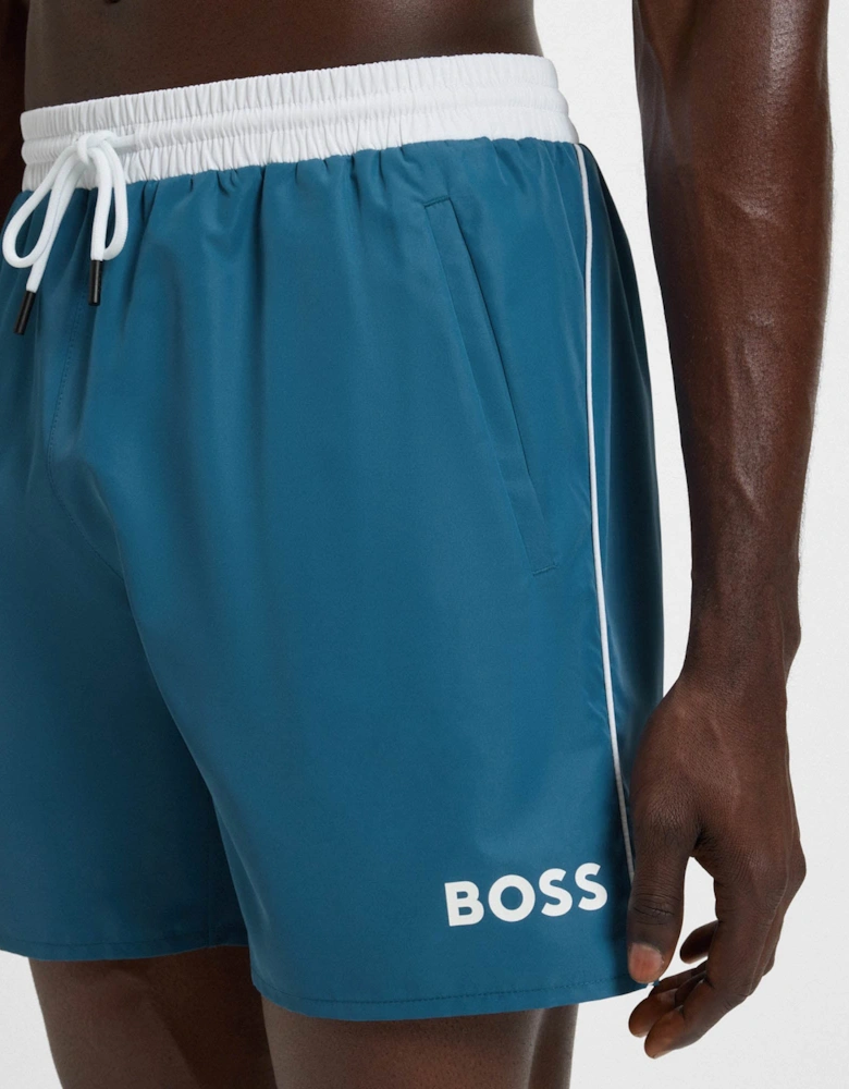 BOSS Orange Starfish Mens Swim Shorts - Open Blue 470