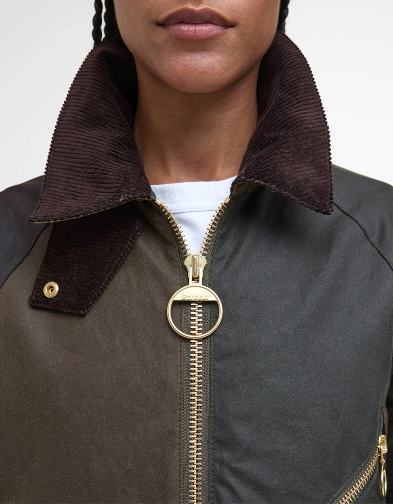 Arlene Womens Wax Jacket - Beech/Ancient Tartan