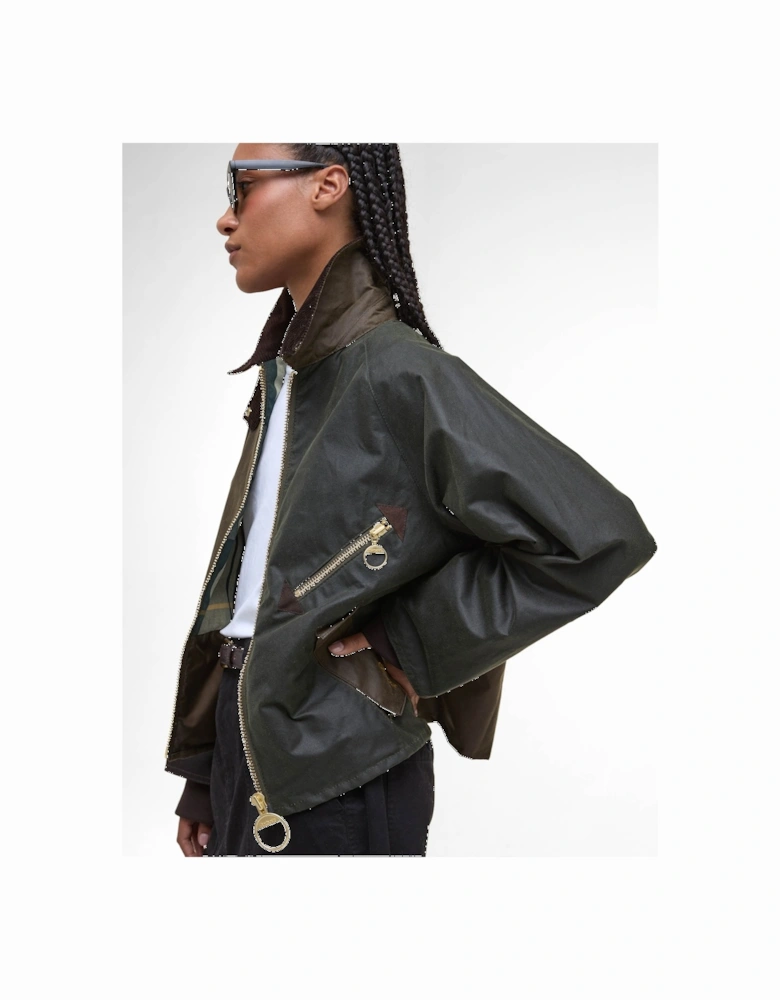 Arlene Womens Wax Jacket - Beech/Ancient Tartan