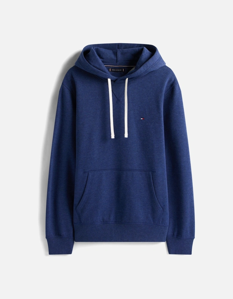 Essential Flag Embroidery Mens Fleece Hoodie - Heathered Blue