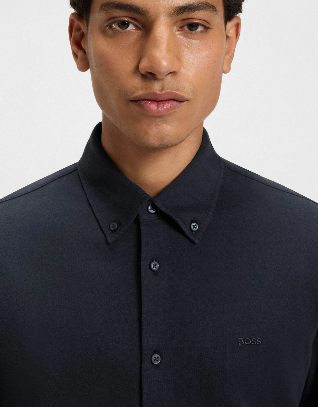 BOSS Orange Myjersey Mens Shirt - Dark Blue 404