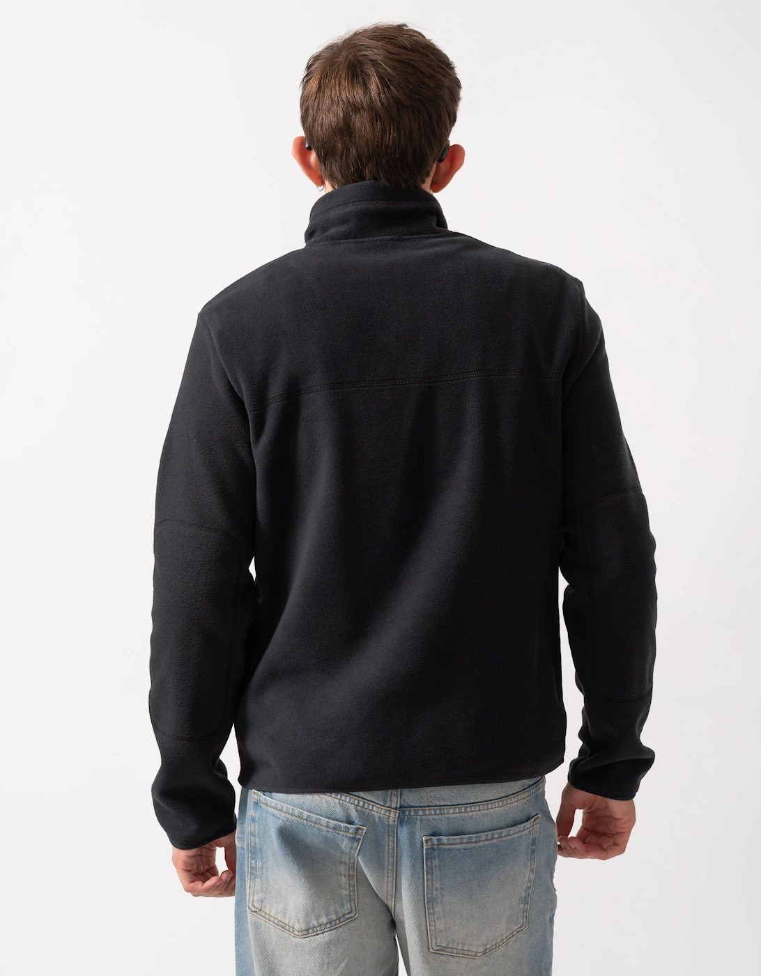 Dergana Mens Half Zip Sweatshirt - Black Beauty 941