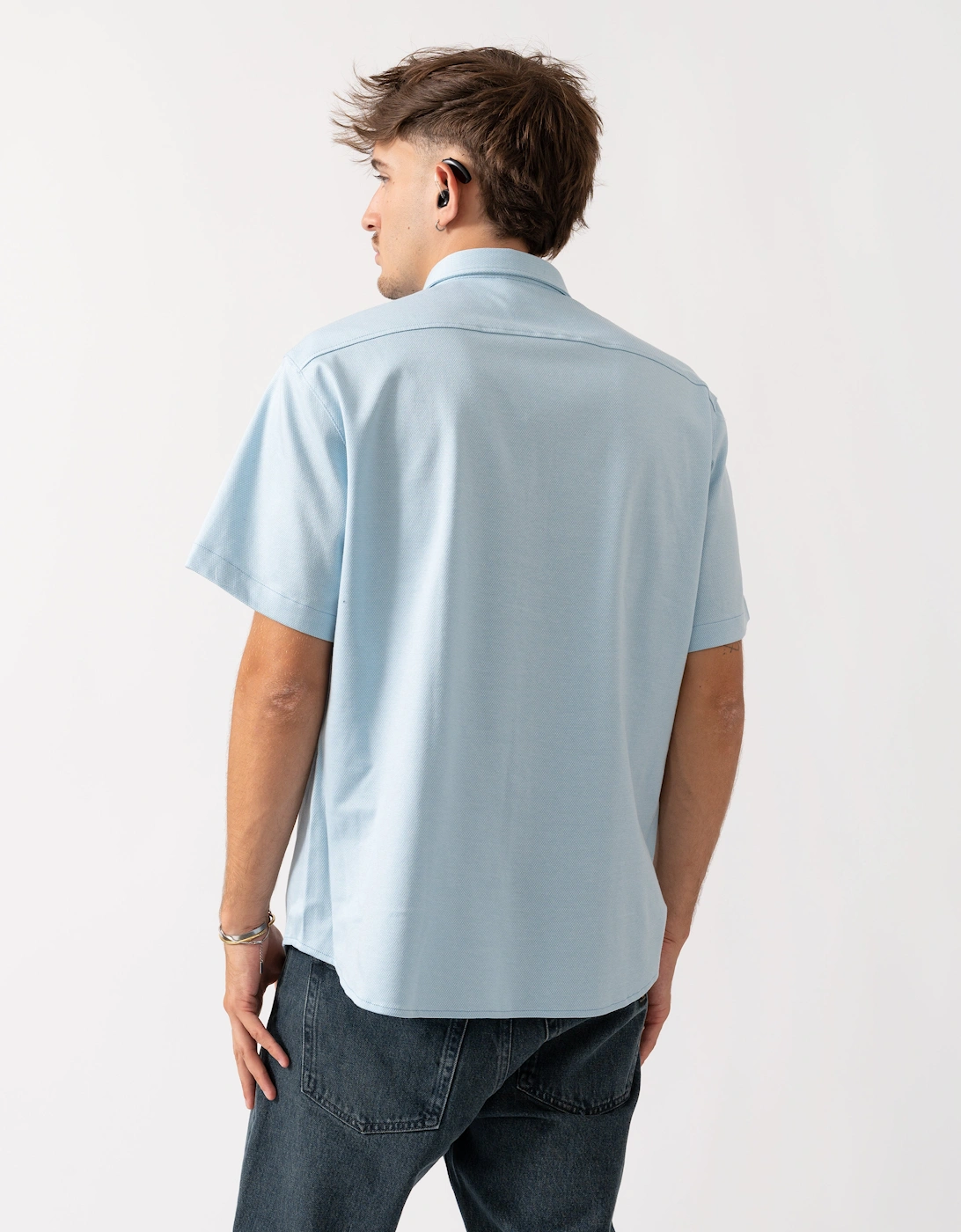 BOSS Green B_Motion Mens Short Sleeve Shirt 50544784 - Light/Pastel Blue 451
