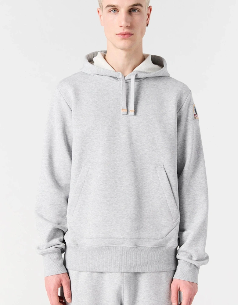 Everest Mens Hooded Sweatshirt - Ash Grey Melange 608