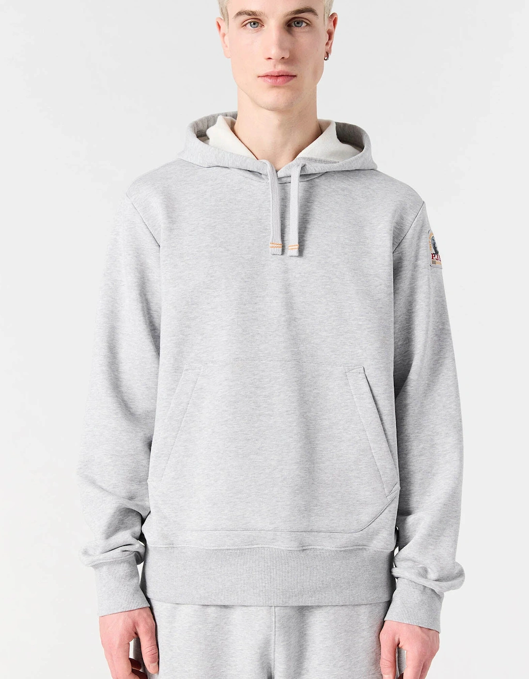 Everest Mens Hooded Sweatshirt - Ash Grey Melange 608