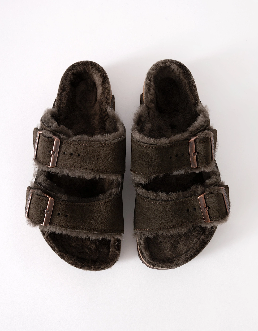 VL Shearling Womens Sandals - Mocha