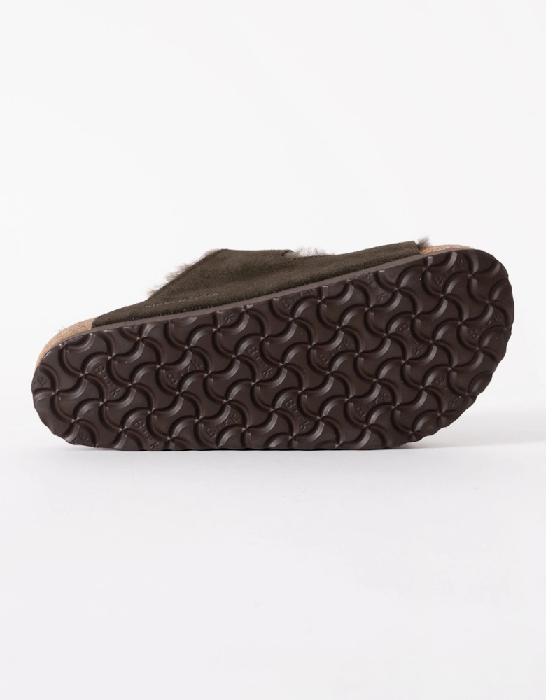 VL Shearling Womens Sandals - Mocha