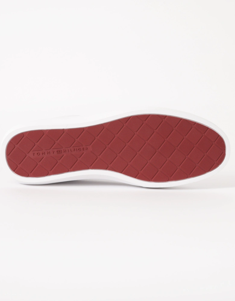 Premium Dress Nappa Leather Mens Cupsole Trainers - White