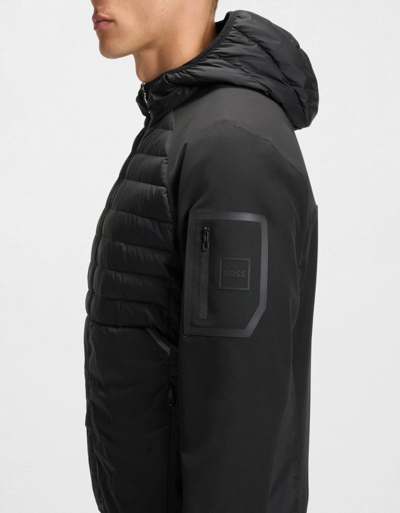BOSS Green J Urbanex Mens Padded Hybrid Jacket - Black 001