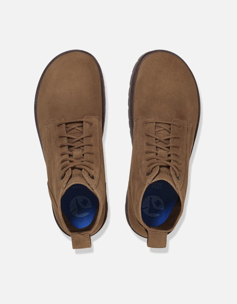 Highwood Lace Mid Womens Suede Boots - Dark Tea