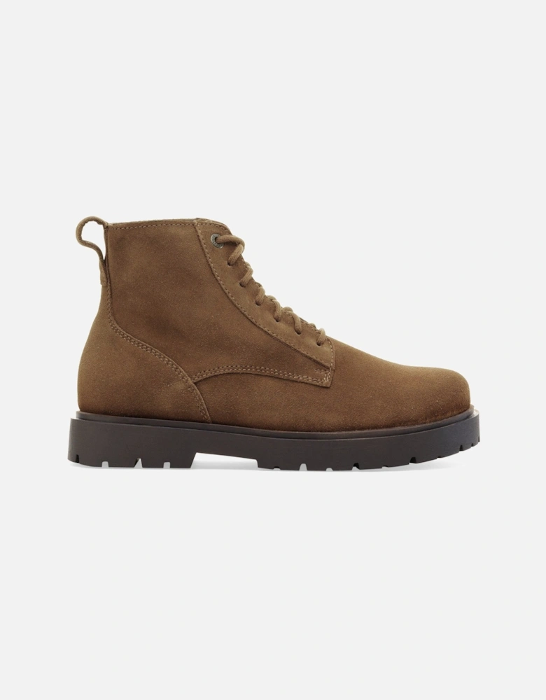 Highwood Lace Mid Womens Suede Boots - Dark Tea