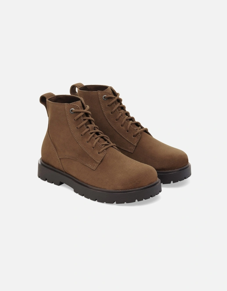 Highwood Lace Mid Womens Suede Boots - Dark Tea