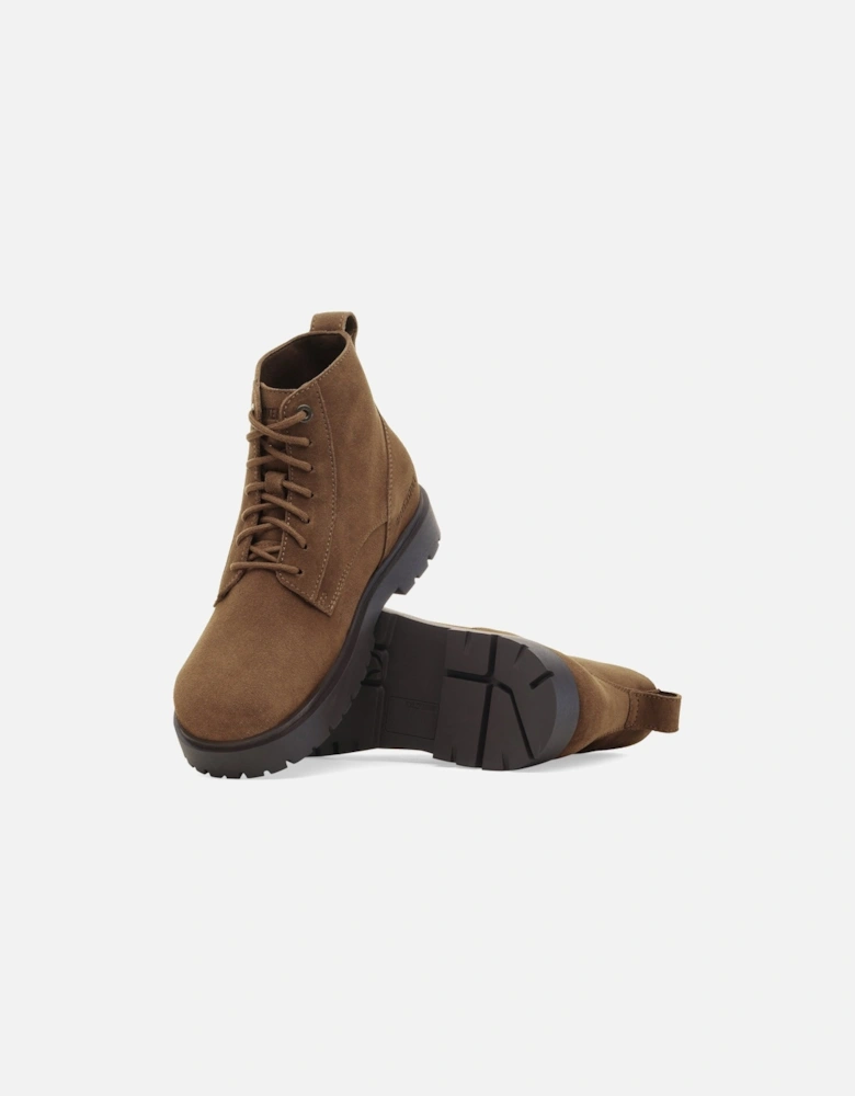 Highwood Lace Mid Womens Suede Boots - Dark Tea