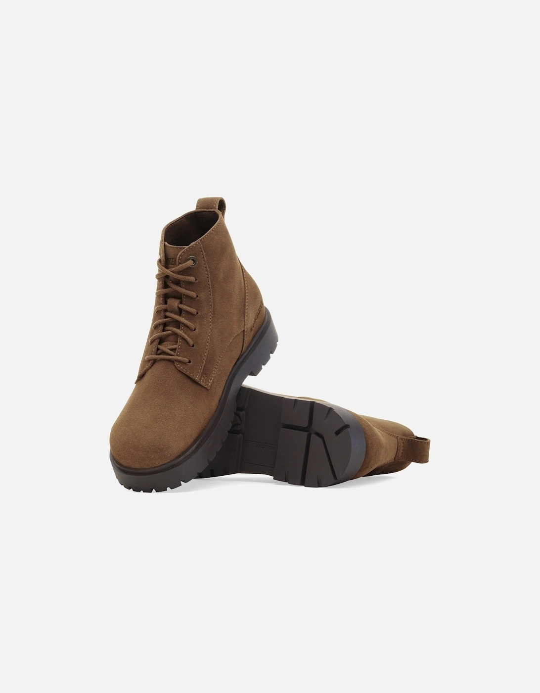 Highwood Lace Mid Womens Suede Boots - Dark Tea