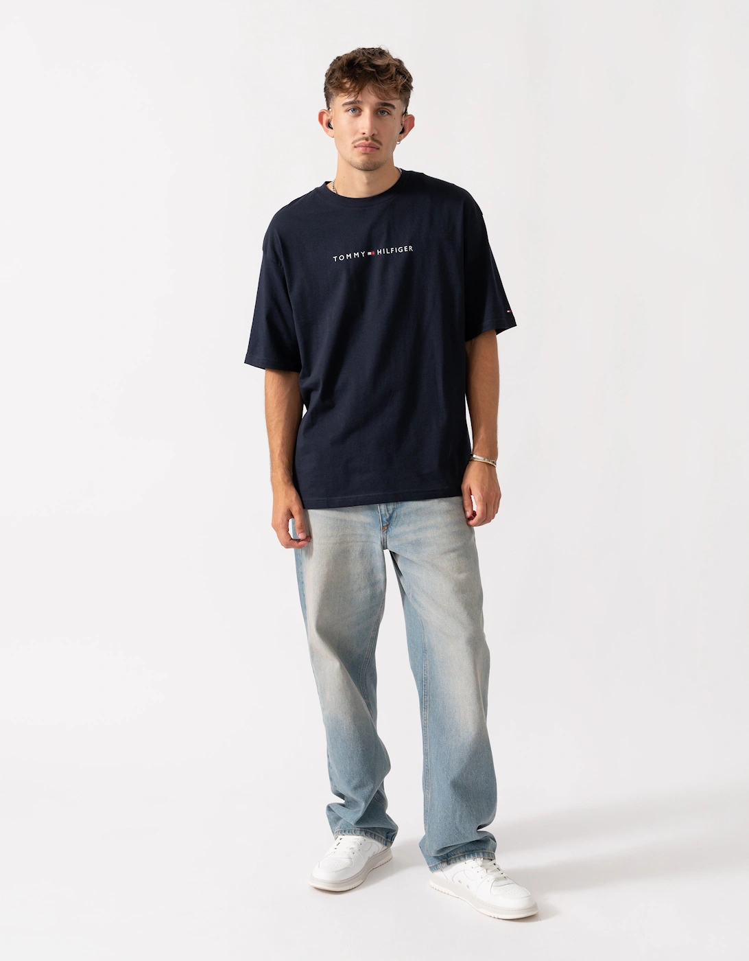 Contrast Logo Mens T-Shirt - Desert Sky