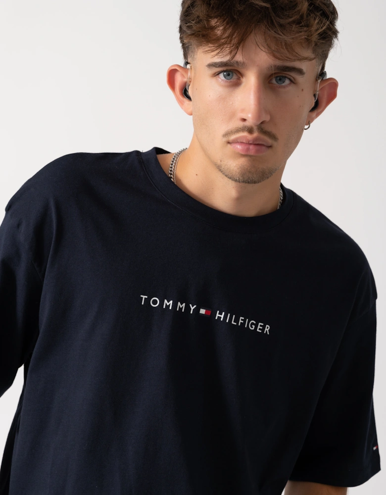 Contrast Logo Mens T-Shirt - Desert Sky