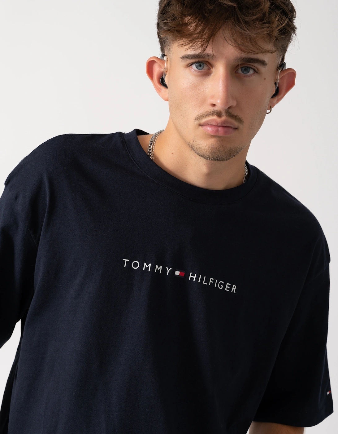 Contrast Logo Mens T-Shirt - Desert Sky