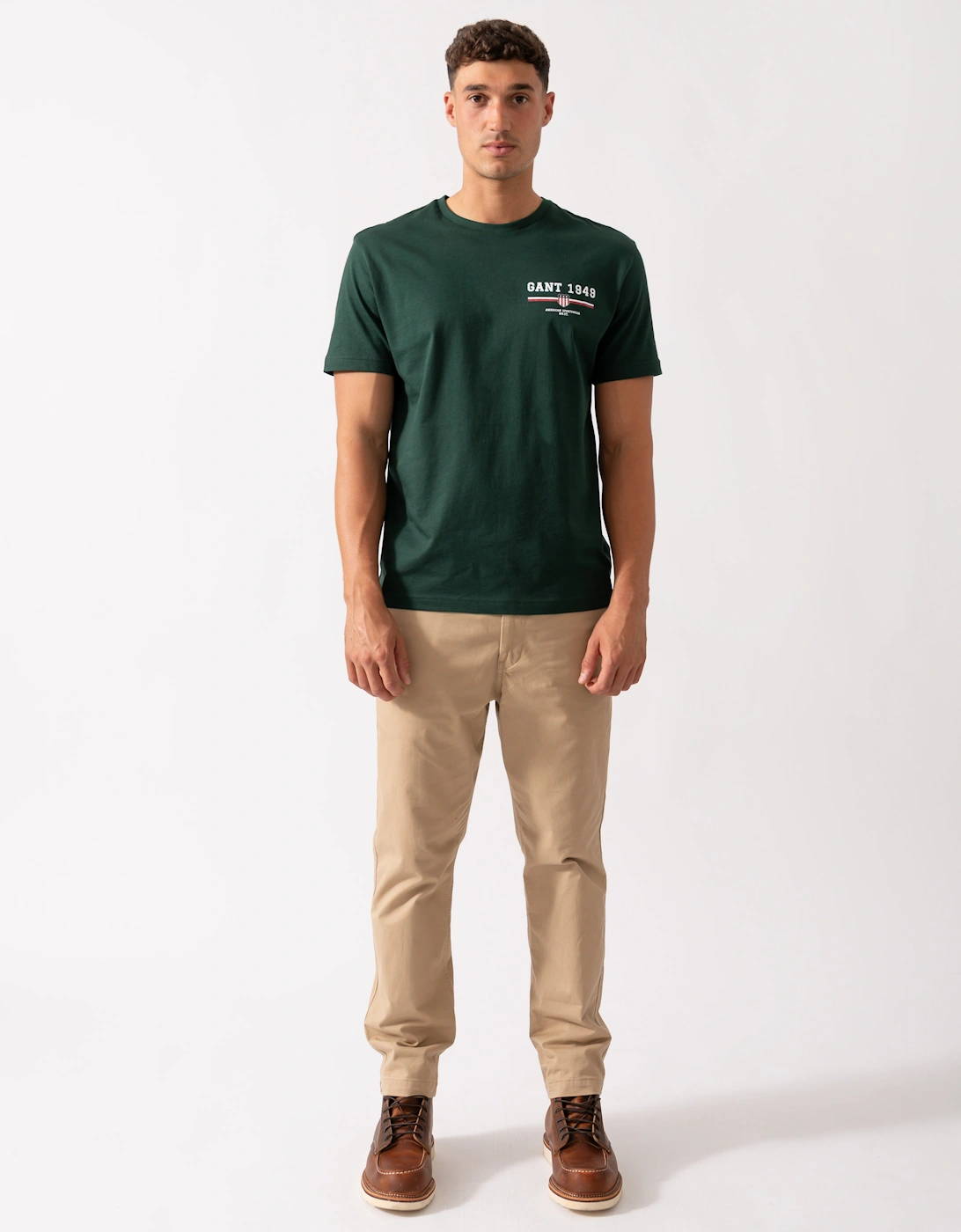 Mens Graphic Short Sleeve T-Shirt - 374 Tartan Green