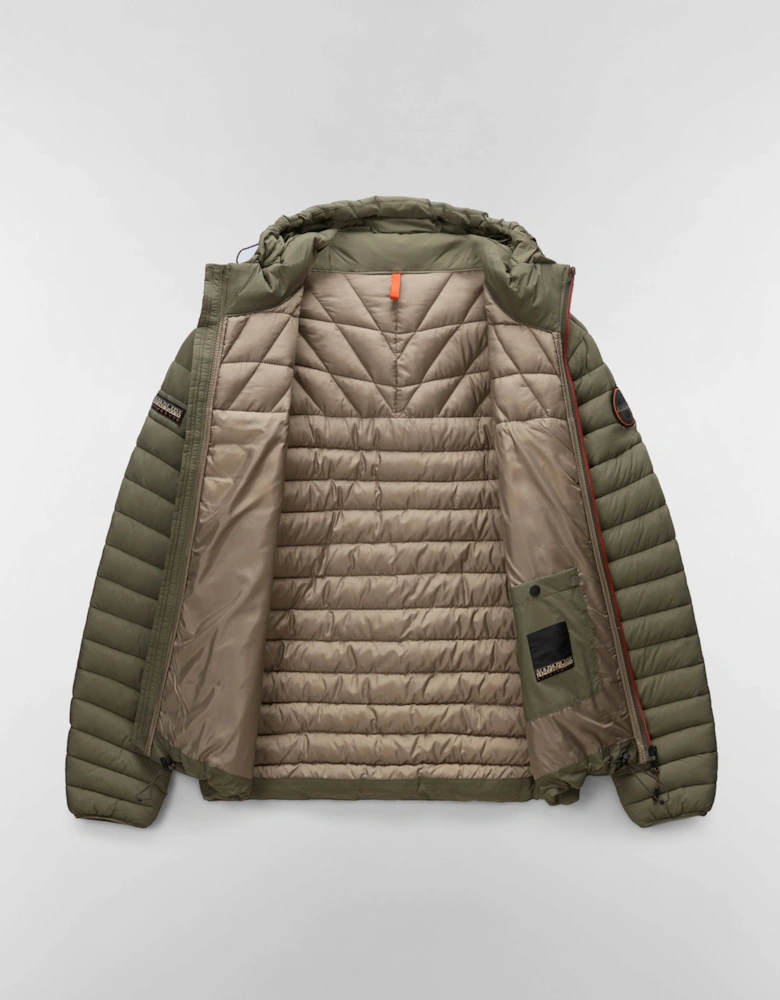 A-Lapaz Mens Hooded Puffer Jacket - Tea Leaf G0A