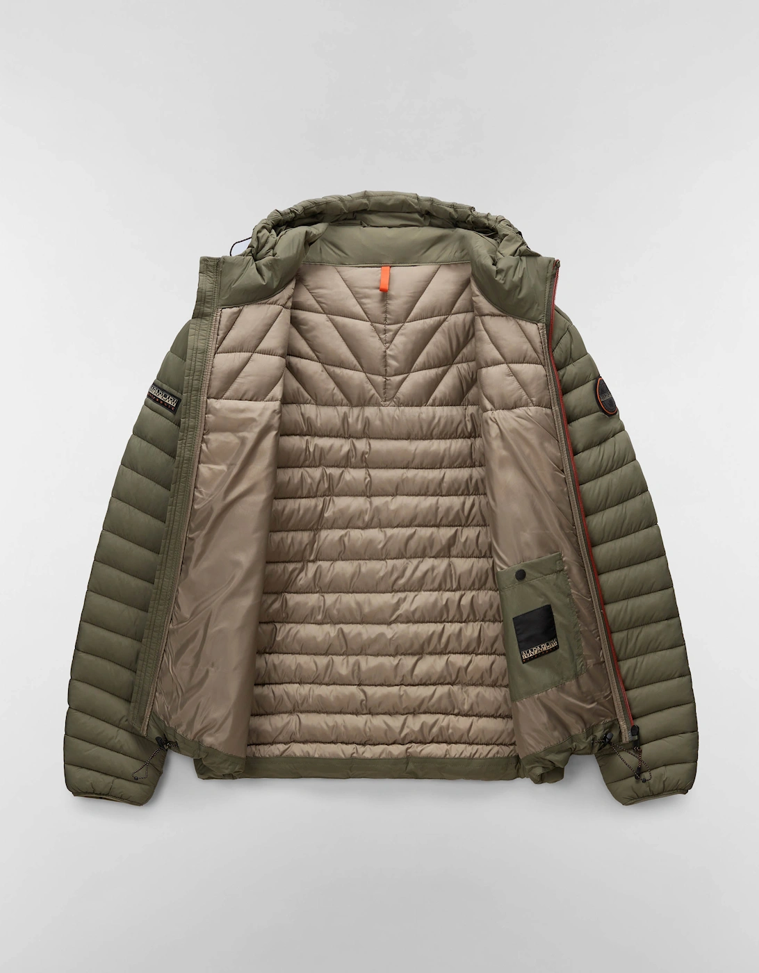 A-Lapaz Mens Hooded Puffer Jacket - Tea Leaf G0A