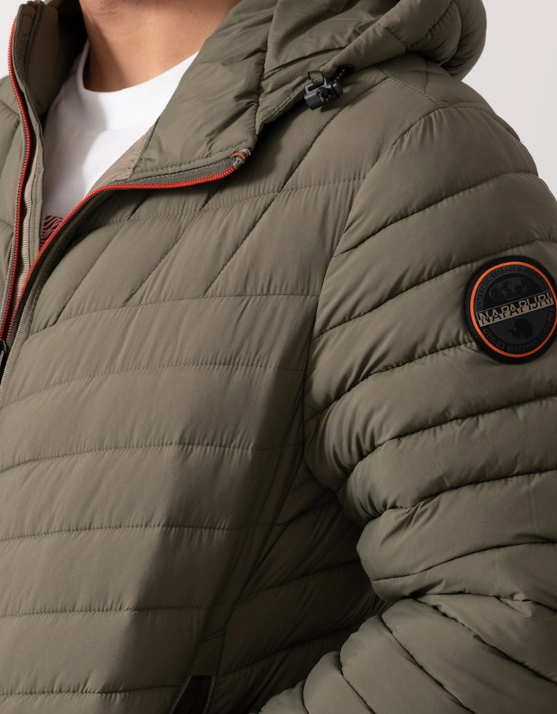 A-Lapaz Mens Hooded Puffer Jacket - Tea Leaf G0A