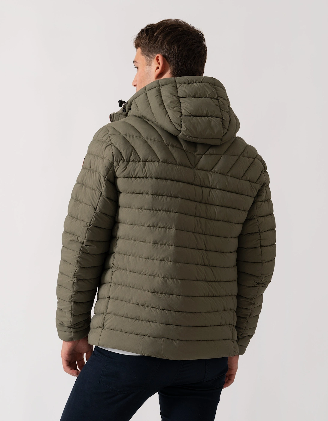 A-Lapaz Mens Hooded Puffer Jacket - Tea Leaf G0A