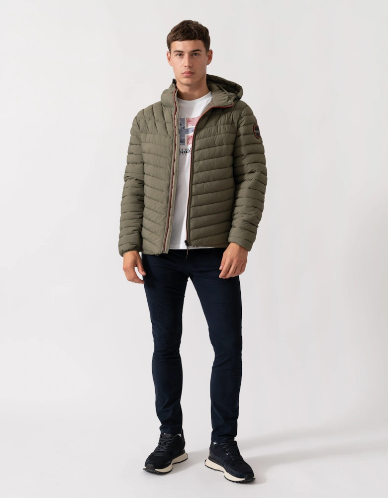 A-Lapaz Mens Hooded Puffer Jacket - Tea Leaf G0A