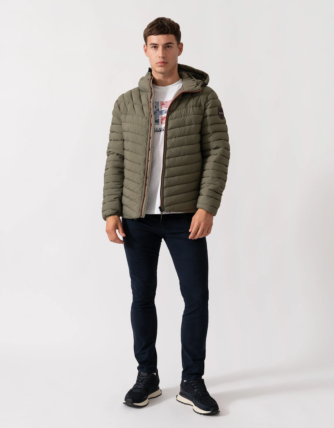 A-Lapaz Mens Hooded Puffer Jacket - Tea Leaf G0A