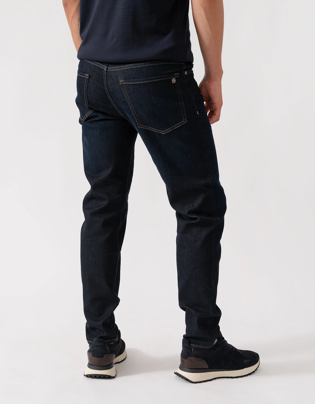 BOSS Orange Maine Regular-Fit Jeans in Blue Soft-Motion Denim  - Dark Blue 402