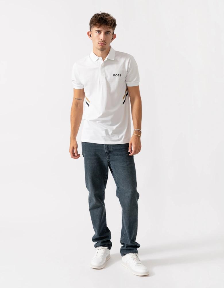 BOSS Green Paule TOC Mens Polo Shirt - White 100