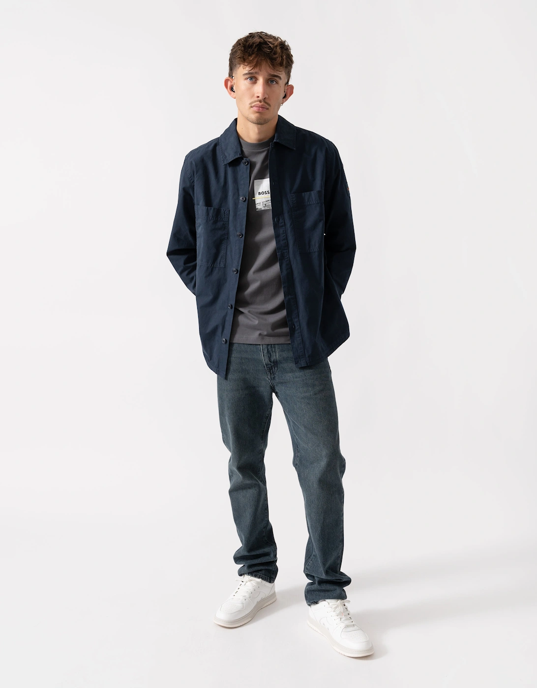 BOSS Orange Locky 2 Mens Overshirt 50543519 - Dark Blue 404