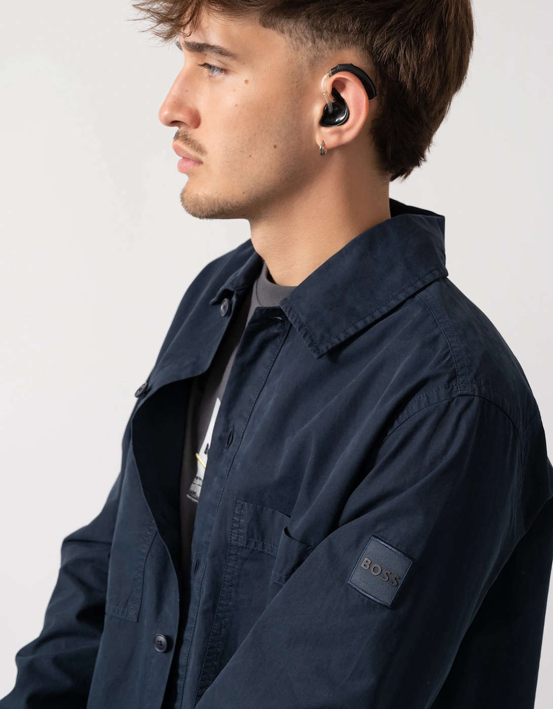 BOSS Orange Locky 2 Mens Overshirt 50543519 - Dark Blue 404